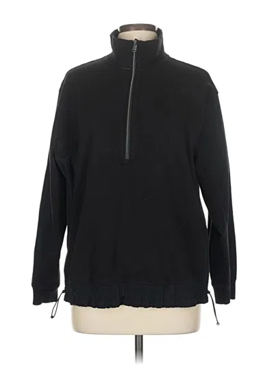 Pre-owned Athleta Fleece Jacket In Black
