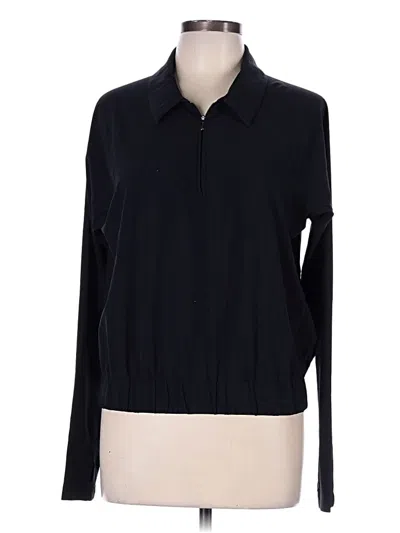 Pre-owned Athleta Fleece Jacket In Black