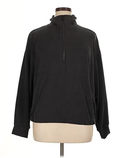 Pre-owned Athleta Fleece Jacket In Black