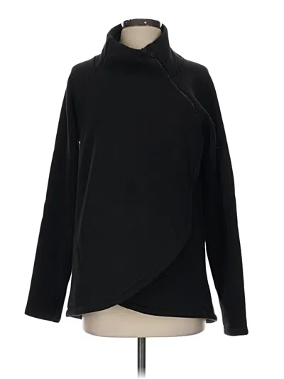 Pre-owned Athleta Fleece Jacket In Black