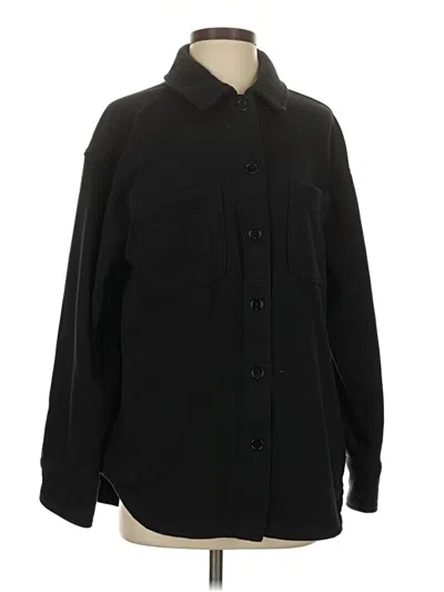 Pre-owned Athleta Fleece Jacket In Black