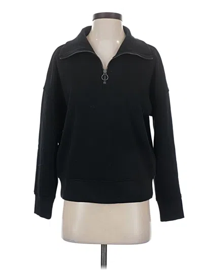 Pre-owned Athleta Fleece Jacket In Black