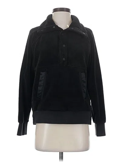 Pre-owned Athleta Fleece Jacket In Black