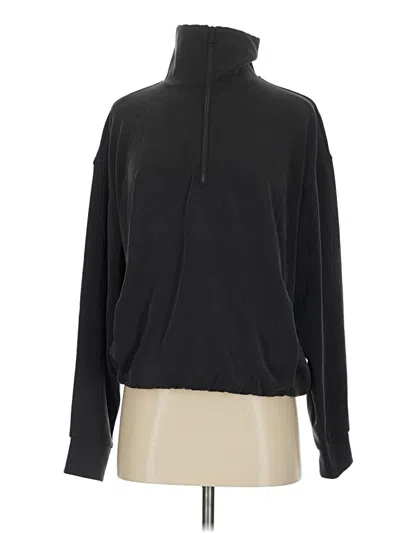 Pre-owned Athleta Fleece Jacket In Black