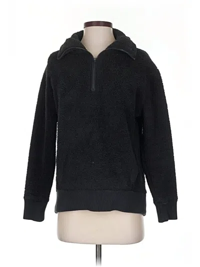 Pre-owned Athleta Fleece Jacket In Black