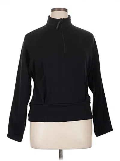 Pre-owned Athleta Fleece Jacket In Black