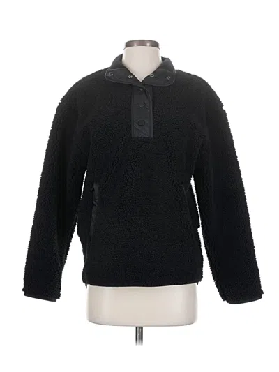 Pre-owned Athleta Fleece Jacket In Black