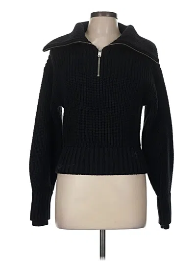 Pre-owned Athleta Fleece Jacket In Black