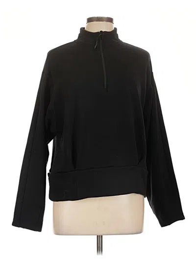 Pre-owned Athleta Fleece Jacket In Black