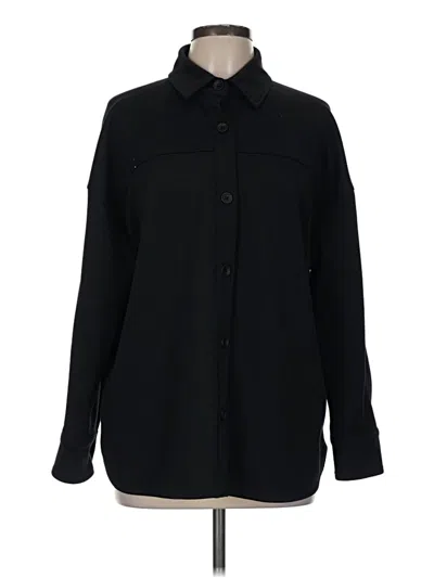 Pre-owned Athleta Fleece Jacket In Black