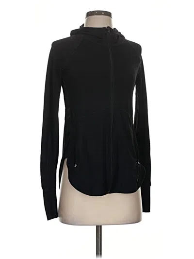 Pre-owned Athleta Fleece Jacket In Black