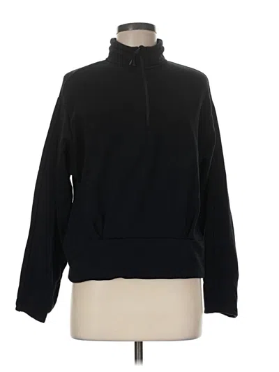 Pre-owned Athleta Fleece Jacket In Black
