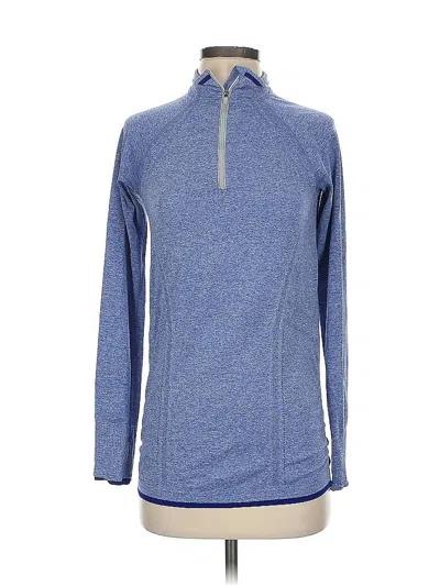 Pre-owned Athleta Fleece Jacket In Blue