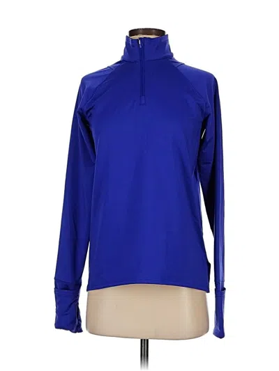 Pre-owned Athleta Fleece Jacket In Blue