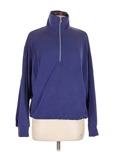 Pre-owned Athleta Fleece Jacket In Blue