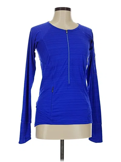 Pre-owned Athleta Fleece Jacket In Blue