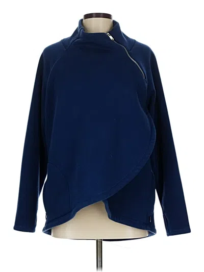 Pre-owned Athleta Fleece Jacket In Blue