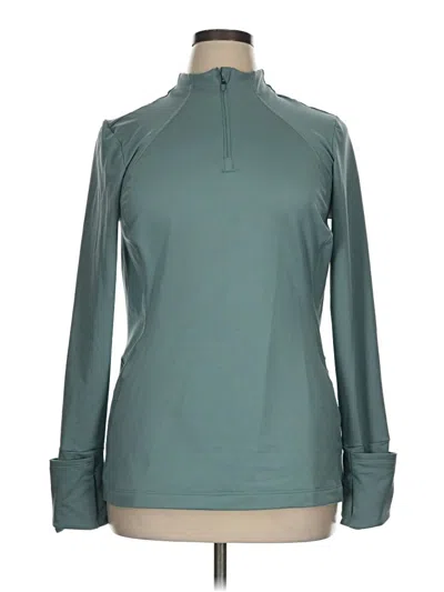 Pre-owned Athleta Fleece Jacket In Blue