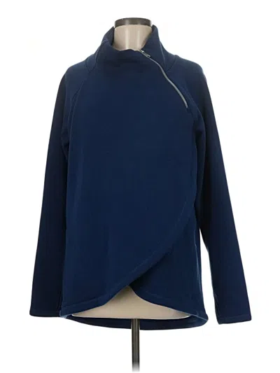 Pre-owned Athleta Fleece Jacket In Blue