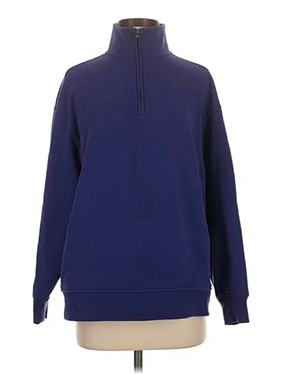 Pre-owned Athleta Fleece Jacket In Blue