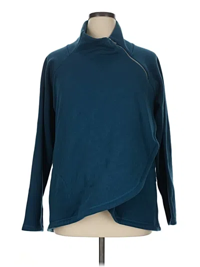Pre-owned Athleta Fleece Jacket In Blue
