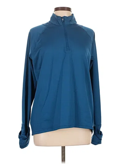 Pre-owned Athleta Fleece Jacket In Blue