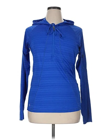 Pre-owned Athleta Fleece Jacket In Blue