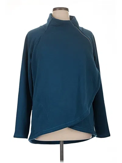 Pre-owned Athleta Fleece Jacket In Blue