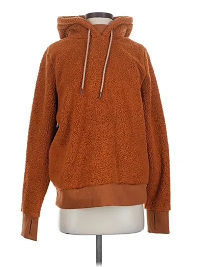 Pre-owned Athleta Fleece Jacket In Brown