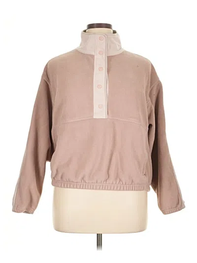 Pre-owned Athleta Fleece Jacket In Brown