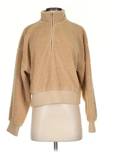 Pre-owned Athleta Fleece Jacket In Brown