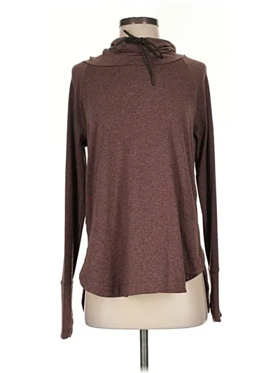 Pre-owned Athleta Fleece Jacket In Brown