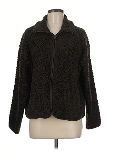 Pre-owned Athleta Fleece Jacket In Brown
