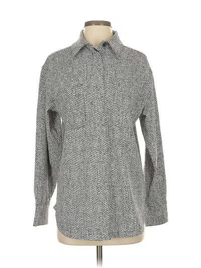 Pre-owned Athleta Fleece Jacket In Gray