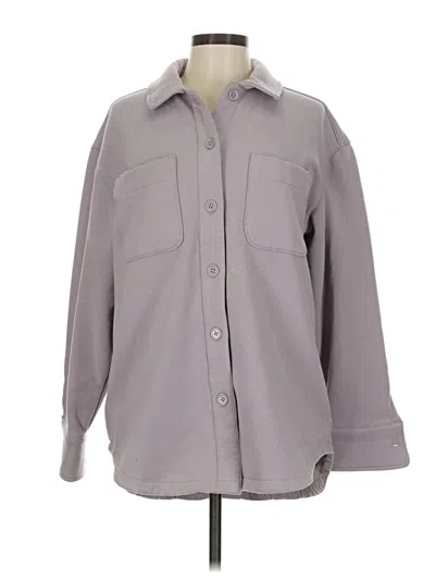 Pre-owned Athleta Fleece Jacket In Gray