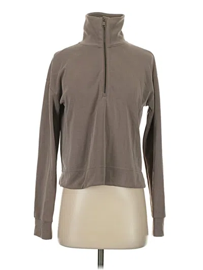 Pre-owned Athleta Fleece Jacket In Gray