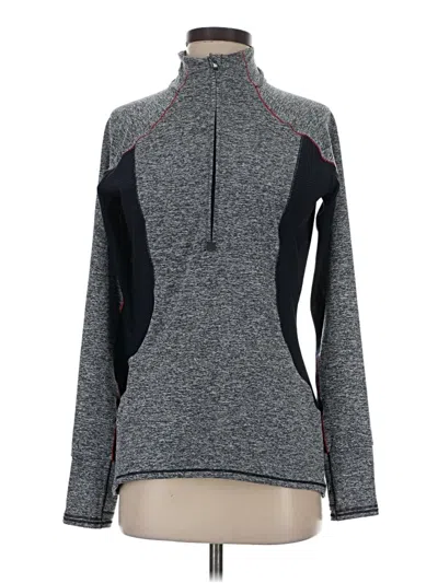 Pre-owned Athleta Fleece Jacket In Gray