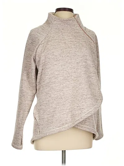 Pre-owned Athleta Fleece Jacket In Gray