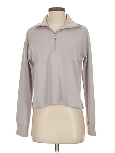 Pre-owned Athleta Fleece Jacket In Gray