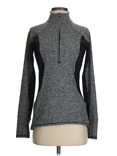 Pre-owned Athleta Fleece Jacket In Gray