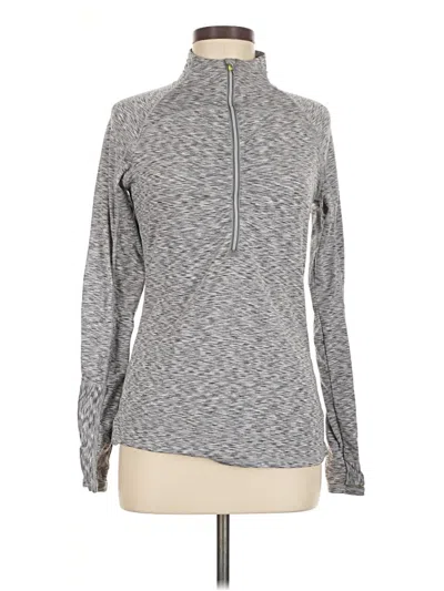 Pre-owned Athleta Fleece Jacket In Gray