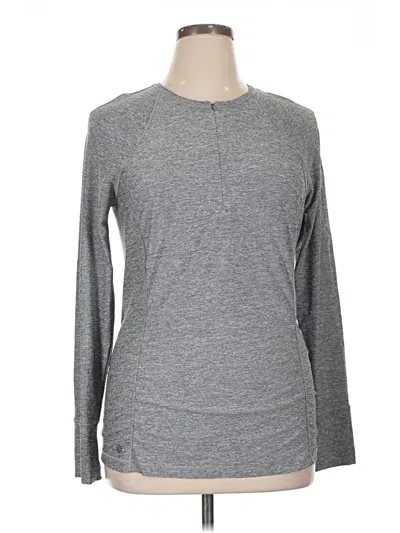 Pre-owned Athleta Fleece Jacket In Gray