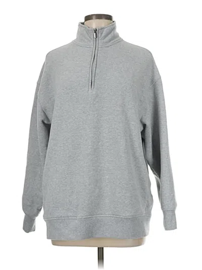 Pre-owned Athleta Fleece Jacket In Gray