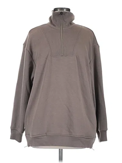 Pre-owned Athleta Fleece Jacket In Gray