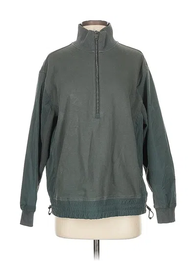 Pre-owned Athleta Fleece Jacket In Green