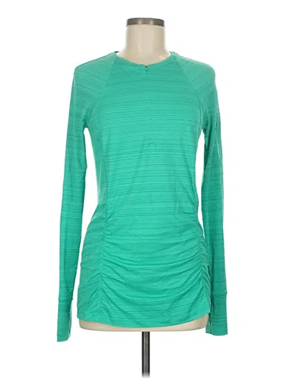 Pre-owned Athleta Fleece Jacket In Green