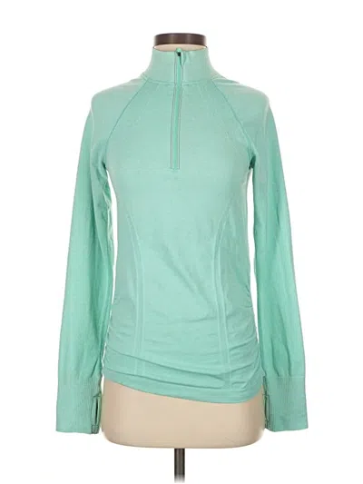 Pre-owned Athleta Fleece Jacket In Green