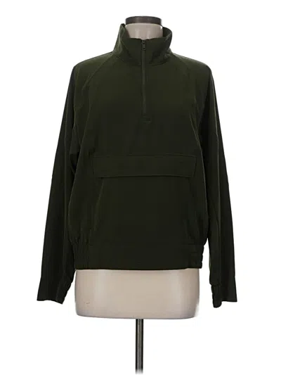 Pre-owned Athleta Fleece Jacket In Green