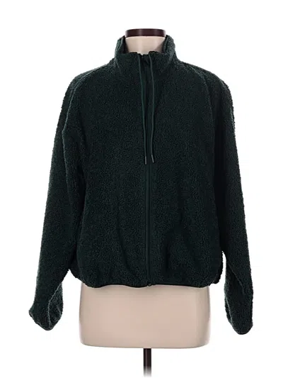 Pre-owned Athleta Fleece Jacket In Green