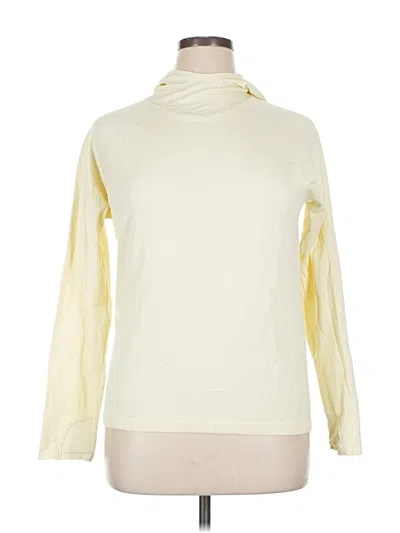 Pre-owned Athleta Fleece Jacket In Ivory
